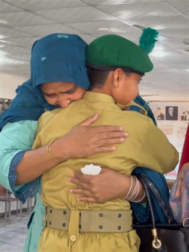 Cadet M.Ali Meeting his Family for the First Time in Uniform — a Proud and Emotional Salute to his Mother. 🫡🇵🇰 #cadetcollegefaisalabad #foryoupage #salute #pakarmy #emotional