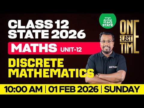 🔴 ONE LAST TIME 🔥Discrete Mathematics | Chapter 12 Maths | Class 12 | Xylem State 11 & 12 Tamil