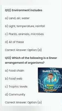 Our Environment MCQ Class 10 Science NCERT Line By Line ‪@bioneetirrg‬