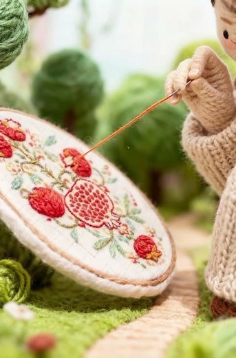 Pomegranate cross stitch pattern by Happy x craft