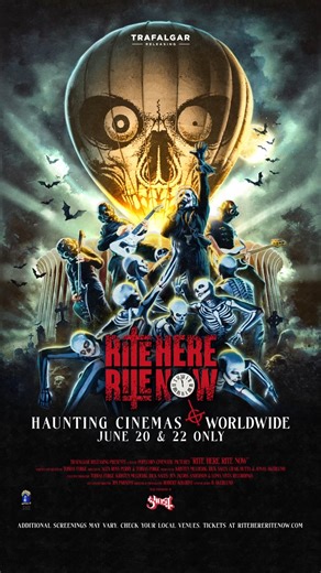 1.2M views · 23K reactions | Children of the World! Finally, our debut feature film ”RITE HERE RITE NOW” will be haunting cinemas all over the globe, on June 20 & 22 only. So, pre-sales go live on May 9 and if you want to see it in a movie theatre, act fast. Sign up for more information at www.ritehereritenow.com We look forward to seeing you all within not too long. /A Nameless Ghoul | Ghost | Facebook