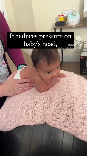 Tummy time on yoga ball