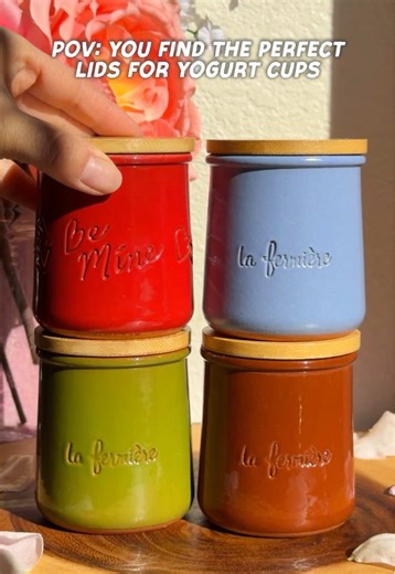 Anyone else guilty of hoarding lil yogurt cups and jars? 🫣 These lids have been a game changer for @La Fermière and @Oui by Yoplait jars! 🔗 Linked in my Amazon storefront. Check my link in bio! 💡 IB: @Partly Sunny Projects #lafermiere #ouibyypolait #yogurt #lids #amazonfinds