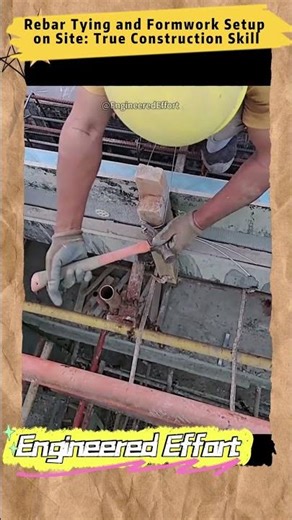 Rebar Tying and Formwork Setup on Site True Construction Skill #EngineeredEffort