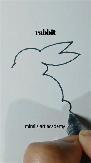 One line art rabbit drawing #rabbitdrawing #onelineart #simpledrawing #minimalart #lineart | Mimi's Art Academy | Facebook