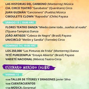 PRIMERA LLAMADA Aquí el programa completo de lo que habrá de Festival...