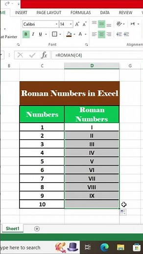 How to Convert Numbers to Roman Numerals in Excel