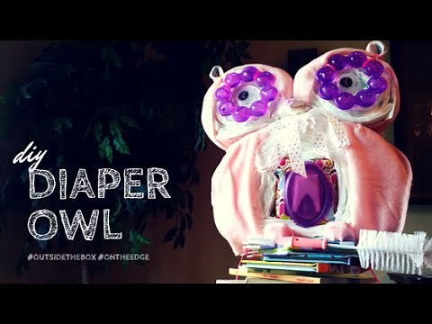 DIY | Owl Diaper Cake Tutorial - Baby Shower Idea