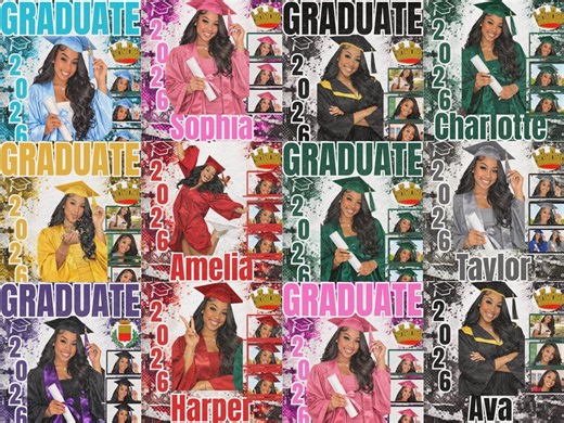 Graduation Canva Template Bundle | 10 Editable Graduation Designs | Class of 2026 Photo Collage Template | Fully Customizable Grad Design - Etsy