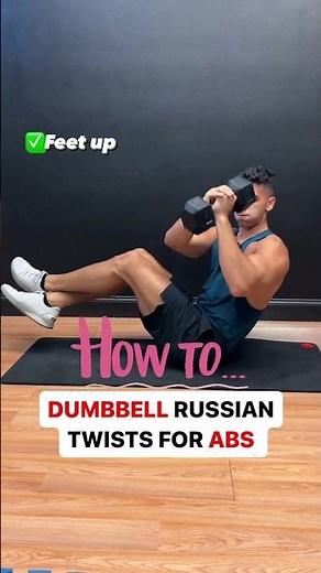 How to Properly Perform Dumbbell Russian Twists With Good Form (Exercise Demonstration)