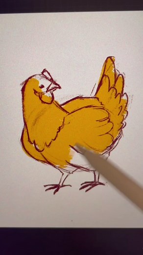 Colorful Hen Drawing | Fun Drawing Challenges