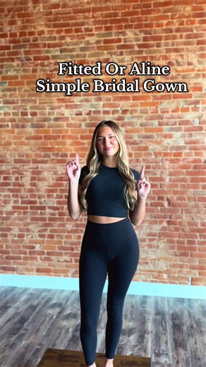 Which simple bridal gown is your favorite? Fitted or Aline? 👰🏻‍♀️💍 #wildrosebridal #wedding #simple #bride #weddingdress