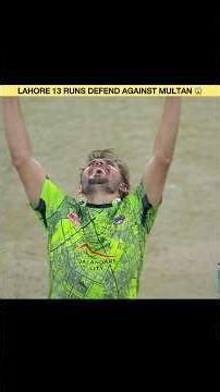 Lahore Last Over 13 Runs Defend Against Multan 😱😱 #cricket #pakistan #psl #viralshorts #fypシ゚