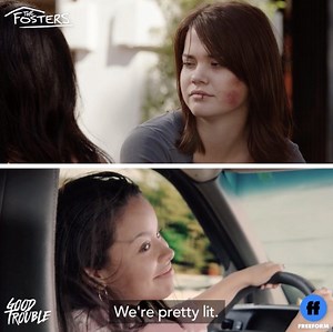 Callie and Mariana's first lines in The Fosters vs. Good Trouble. ___________________________ Watch Good Trouble Season 2 now on Hulu. | Good Trouble