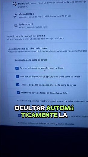 How to automatically hide the taskbar in Windows 🤗 👌 🙌 #windows #taskbar #windows11
