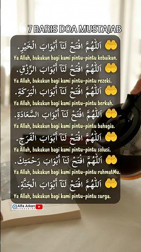 🤲 HAFALKAN 7 DOA PENDEK TERBAIK INI