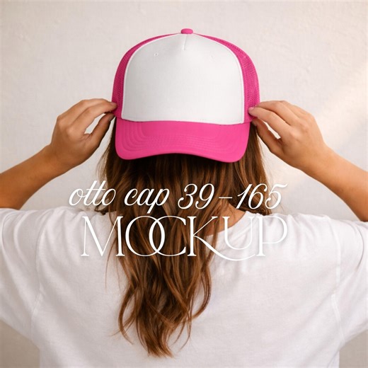 Trucker Hat Mockup OTTO Cap 39165 - JPG File Digital Download - Etsy