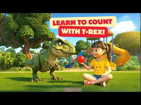 Learn Numbers with T-Rex 🦖 | Fun Dinosaur Counting for Kids | T-rex and life