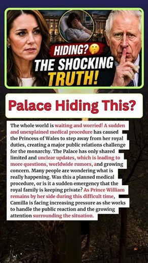 URGENT: The SHOCKING Truth the Palace Is Hiding About Kate Middleton’s Surgery!