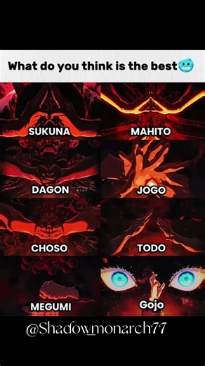 Which is the best...🔥.⚡🔥⚡🔥⚡🔥 #shorts #anime #jujutsukaisen #edit
