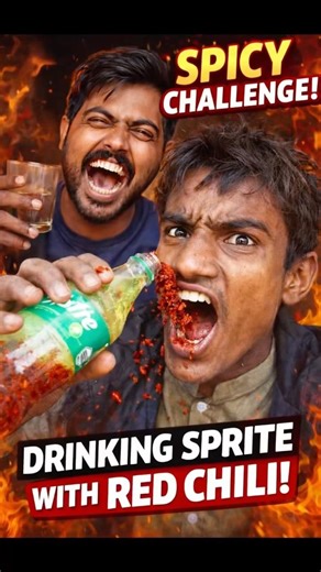 Sprite with red black pepper challenge 😍 #universitymunda #virel #shorts