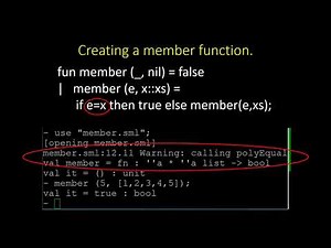 SML (Standard ML) member function and common questions.