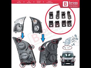 BHL588 Headlight Holder Mount Repair Bracket Set Left Right Side for VW Crafter MK1 2E 2F 2006-2017