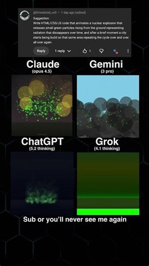 33 AI Coding Battle: Nuclear Explosion & Rebirth Cycle ☢️🏙️