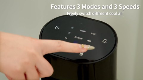 Uthfy 31 Inch Tower Fan for Bedroom, 120° Oscillating Quiet Standing Bladeless Fan With Remote, 7.5H Timer, 3 Speeds, 3 Modes, for Room, Dorm, Office, Black