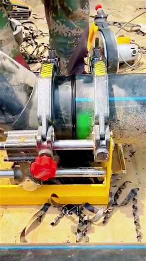 INSTANT Pipe Connection! Satisfying HDPE Butt Fusion! #shorts