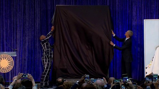 WATCH: Barack Obama's presidential portrait unveiled at National Portrait Gallery. nbcnews.to/2EnKxTv | NBC News