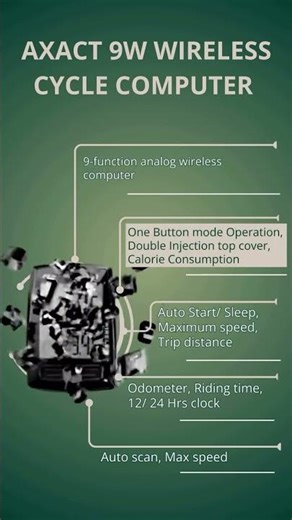Axact 9W Wireless Cycle Computer