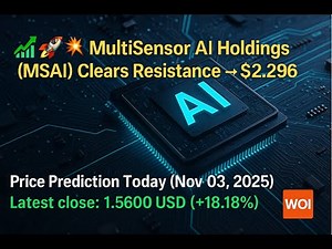 📈 🚀 💥 MultiSensor AI Holdings (MSAI) Clears Resistance → $2.296 | Price Prediction (Nov 03, 2025)