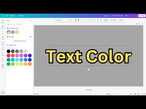 How To Change Text Color In Canva (Tutorial)