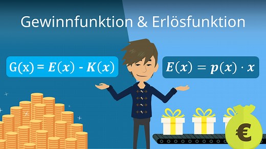 Gewinnfunktion und Erlösfunktion: Aufstellung und Berechnung