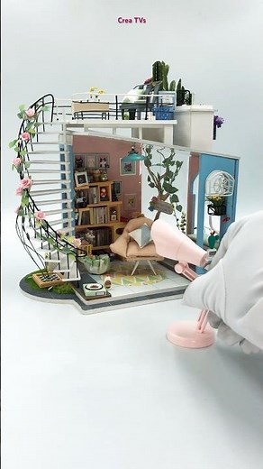 Rolife Dora's Loft DIY House Spoof Pink Luxo Lamp #shorts