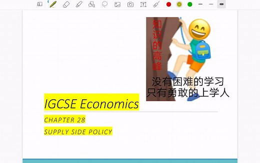 IGCSE Economics - S4- chapter 28- supply side policy