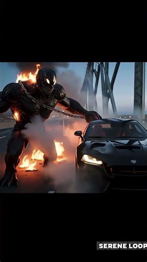 Venom Stops a Runaway Car | Epic Cinematic Action | Symbiote Power Scene