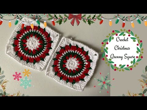 Easy Christmas Granny Square Tutorial 🎄| Step-by-Step