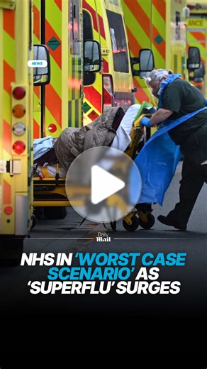 England's hospitals are under siege from a record spike in mutant flu cases. Surveillance programmes that monitor England's outbreak suggest flu hospital admissions are up 55 per cent on last week alone. Health chiefs today warned the virus had plunged the NHS into a 'worst case scenario' situation, with with 'still no flu peak in sight'. #flu #nhs #sickness
