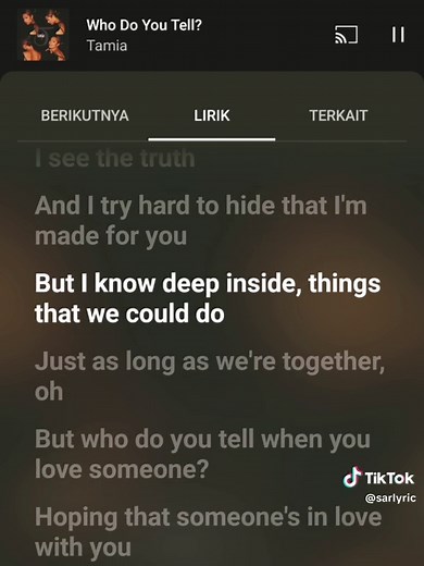 Who Do You Tell? - Tamia Lyrics Video