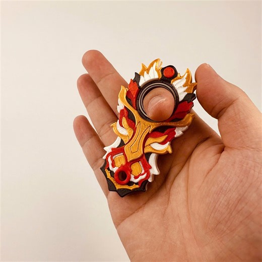 Dragon Fidget Spinner, 3D Printed EDC Keychain, Oriental Mythology Stress Relief Toy, Kinetic Sensory Desk Accessory, Pocket Hand Spinner - Etsy