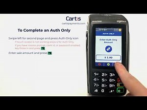 How To Do an Auth Only Transaction on an Ingenico Desk 5000 or Move 5000 Credit Card Terminal