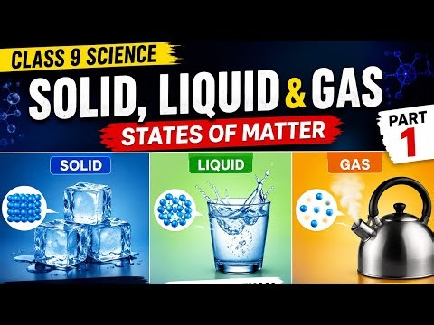 Solid, Liquid & Gas Explained | Class 9 Science Chapter 1 | CBSE 2026 #science
