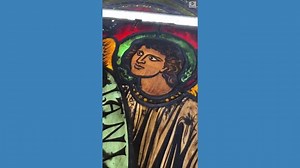 Stained glass window restoration underway at Notre Dame Cathedral