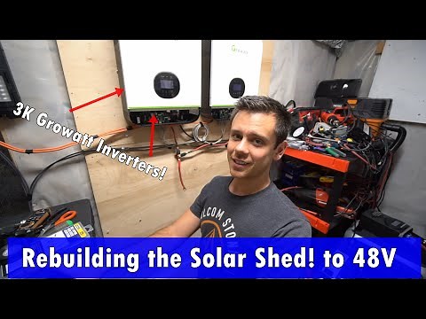 Upgrading the Solar Shed: 48V Growatt Inverter Install (and organizing my junk pile)