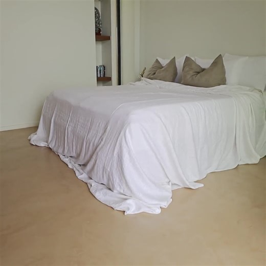 Optical White Linen Bedspread - Bright White Bedspread - Softened Linen Bed Cover - Bed Quilt - White Bed Cover - Queen King Size Bedspread - Etsy