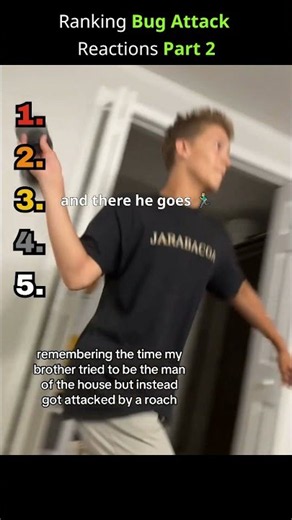 Ranking Bug Attack Reactions Part 2 😂🪳 (#3 "and there he goes")