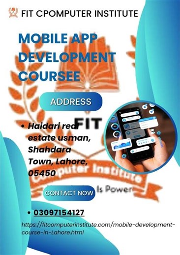 Mobile App Development Course In Lahore Punjab Pakistan