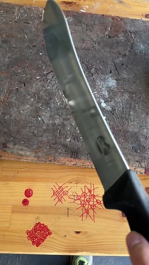 Sharpening a Butcher Knife with the Rolling Stone